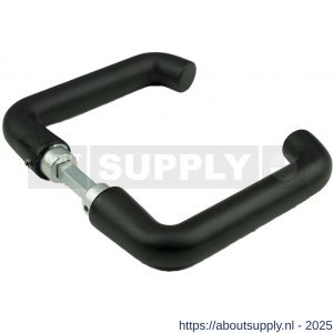 Ami 356 deurkruk gatdeel aluminium M6 zwart RAL 9005 structuur finish - S10900300 - afbeelding 1