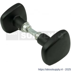 Ami 165/75 knopkruk aluminium deurdikte 38-42 mm zwart RAL 9005 structuur finish - S10900407 - afbeelding 1
