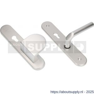 Ami VHB 250/50/1-90/83 senioren veiligheidsvoordeur-duwerlangschildgarnituur SKG** ovaal omkeer VHB 250/50/1 profielcilinder PC 72 omkeer deurduwer 90/83 rechts TS en deurkruk 369 M6 F1 deurdikte 38-42 mm - S10900810 - afbeelding 1