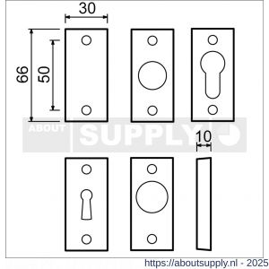 Ami 65/30 smalrozet aluminium gegoten blind R6.5 hartafstand 43 mm F1 - S10900488 - afbeelding 4