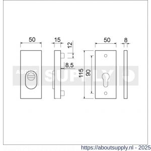 Ami VHB 115/50/15 KT veiligheidsrozet SKG*** kerntrekbeveiliging VHB rozet 115/15 KT F2 deurdikte 38-42 mm - S10901535 - afbeelding 4