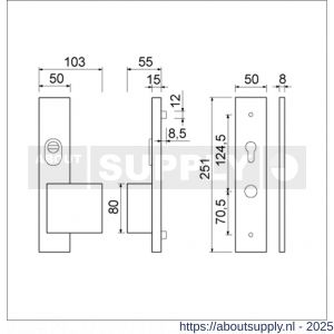 Ami VHB 251/15-90/80-379 KT senioren veiligheids Rotaveer duwer-kruk langschildgarnituur SKG*** kerntrekbeveiliging omkeer VHB 251/50/15 KT 72 omkeer deurduwer 90/80 links en deurkruk 379 Rota F1 deurdikte 38-42 mm - S10901152 - afbeelding 4