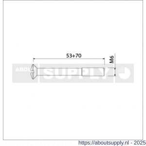 Ami veiligheidsbeslag toebehoren bevestigingsset VHB schilden deurdikte 53-57 mm 3 schroeven M6x70 mm RVS - S10901675 - afbeelding 3
