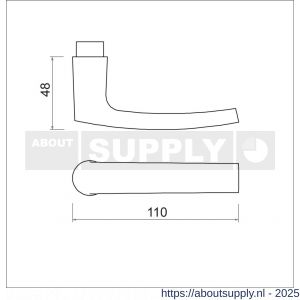 Ami 332 deurkruk gatdeel aluminium M6 F2 - S10900289 - afbeelding 2