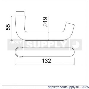 Ami 356 deurkruk gatdeel aluminium M6 F1 - S10900299 - afbeelding 2