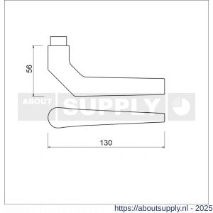 Ami 357 deurkruk gatdeel aluminium M6 F1 - S10900301 - afbeelding 2