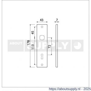 Ami 178/43 kortschild aluminium sleutelgat SLG 72 F1 - S10900539 - afbeelding 2