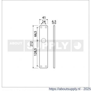 Ami 212/41 RH langschild aluminium rondhoek blind F2 - S10900643 - afbeelding 2