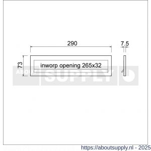 Ami DL postkast briefplaat met veer aluminium 290/73 F2 - S10900060 - afbeelding 2