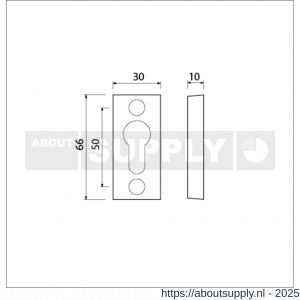 Ami 65/30 smalrozet aluminium gegoten profielcilinder PC R6.5 hartafstand 50 mm F1 - S10900490 - afbeelding 2