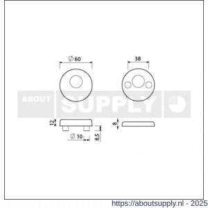 Ami VHB rond rozet veiligheidsrozet SKG*** VHB rozet rond RC 22,5 F1 deurdikte 38-42 mm - S10901540 - afbeelding 2