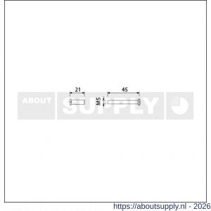 Ami patentbout compleet met huls RVS M5x45 mm schroef en huls RVS set 10 stuks - S10900206 - afbeelding 2