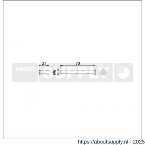 Ami patentbout compleet met huls RVS M6x70 mm schroef en huls RVS set 10 stuks - S10900213 - afbeelding 1