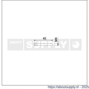 Ami patentschroef met zaagsnede ijzer vernikkeld M4x45 mm voldraad set 10 stuks - S10900176 - afbeelding 2