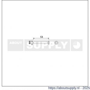 Ami patentschroef met zaagsnede RVS M6x53 mm voldraad set 10 stuks - S10900190 - afbeelding 1