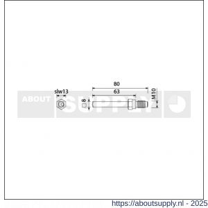 Ami gelagerde wissel Quickstift 8x80 mm speciaal 55-35 mm - S10900238 - afbeelding 2