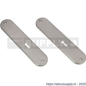 Ami 200/1/7 langschild aluminium Archi Design zonder krukgat sleutelgat SLG 56 Irox - S10900699 - afbeelding 3