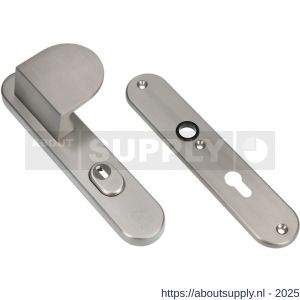 Ami VHB 250/15-90/83 KT veiligheids duwer-kruk langschildgarnituur SKG*** kerntrekbeveiliging Archi Design ovaal VHB 250/50/1 KT 72 deurduwer 90/83 rechts en zonder deurkruk Irox deurdikte 38-42 mm - S10901115 - afbeelding 3