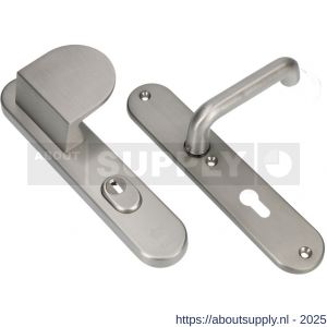 Ami VHB 250/15-90/83 KT veiligheids duwer-kruk langschildgarnituur SKG*** kerntrekbeveiliging Archi Design ovaal VHB 250/50/1 KT 72 deurduwer 90/83 rechts en deurkruk 356 Irox deurdikte 38-42 mm - S10901117 - afbeelding 3