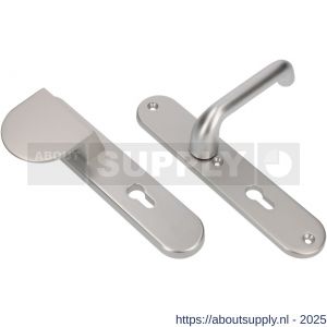 Ami VHB 250/50/1-90/83-386 veiligheids Rotaveer duwer-kruk langschildgarnituur SKG*** ovaal VHB 250/50/1 profielcilinder PC 72 deurduwer 90/83 links en deurkruk 386 Rota deurdikte 38-42 mm F1 - S10901128 - afbeelding 3