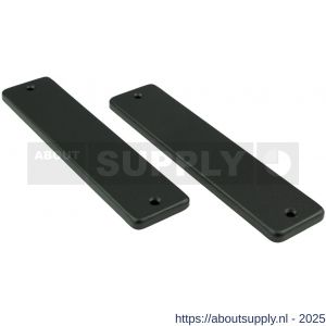 Ami 180/41 RH kortschild aluminium rondhoek geheel blind zwart RAL 9005 structuur finish - S10900583 - afbeelding 3