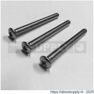 Ami veiligheidsbeslag toebehoren bevestigingsset VHB schilden deurdikte 53-57 mm 3 schroeven M6x70 mm RVS - S10901675 - afbeelding 1