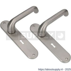 Ami 200/1/7-386 kruk-kruk garnituur deurkruk 386 Rota langschild 200/1/7 sleutelgat SLG 56 Irox Archi Design deurdikte 38-42 mm - S10900101 - afbeelding 3