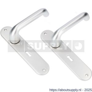 Ami LS 200/1/7-386 kruk-kruk garnituur deurkruk 386 Rota langschild 200/1/7 sleutelgat SLG 56 F1 deurdikte 38-42 mm - S10900127 - afbeelding 3