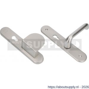 Ami VHB 250/50/1-90/83-386 senioren veiligheids Rotaveer duwer-kruk langschildgarnituur SKG** ovaal omkeer VHB 250/50/1 profielcilinder PC 72 omkeer deurduwer 90/83 rechts en deurkruk 386 Rota deurdikte 53-57 mm F1 - S10901139 - afbeelding 1