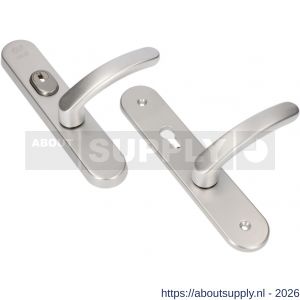 Ami VHB 250/15-378 KT senioren veiligheids Rotaveer kruk-kruk langschildgarnituur SKG*** kerntrekbeveiliging ovaal omkeer VHB 378 Rota250/50/15 kerntrek KT 72 omkeer en profielcilinder PC 72 omkeer F1 deurdikte 38-42 mm - S10901204 - afbeelding 1