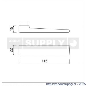 Ami 353 deurkruk stiftdeel aluminium deurdikte 53-57 mm F1 - S10900317 - afbeelding 5