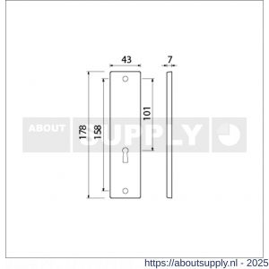 Ami 178/43 kortschild aluminium zonder krukgat sleutelgat SLG 56 F1 - S10900544 - afbeelding 5