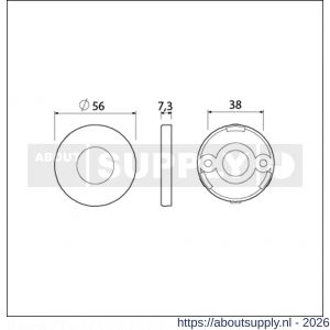 Ami Klik rond krukrozet aluminium krukgat zwart - S10900476 - afbeelding 2