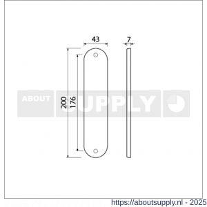 Ami 200/1/7 langschild aluminium geheel blind F1 - S10900619 - afbeelding 5