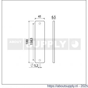 Ami 180/41 RH kortschild aluminium rondhoek geheel blind F1 - S10900557 - afbeelding 6