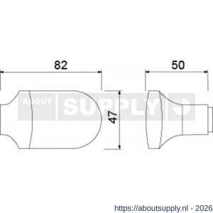 Ami 145 deurknop aluminium Varo F1 - S10900266 - afbeelding 2