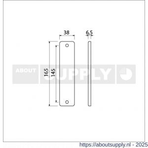 Ami 165/4 RH kortschild aluminium rondhoek geheel blind F2 - S10900518 - afbeelding 5