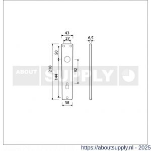 Ami 218/3 RH langschild aluminium rondhoek bontebaard BB 92 F2 - S10900661 - afbeelding 5