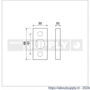 Ami 65/30 smalrozet aluminium gegoten krukgat R6.5 hartafstand 43 mm F1 - S10900492 - afbeelding 2