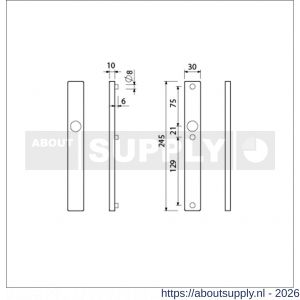 Ami 245/30 smalschild aluminium blind 1/2 M5 F1 - S10900783 - afbeelding 2