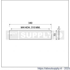 Ami TA afdekplaat briefplaat met veer aluminium blind M5 F2 buitenzijde - S10900076 - afbeelding 5