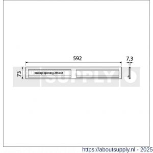 Ami DL postkast briefplaat met veer aluminium 2 delig 592 mm F1 2x 265 mm inworp 32x265 mm - S10900058 - afbeelding 5
