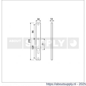 Ami 245/30 smalschild aluminium zonder krukgat profielcilinder PC 92 R5,5 F1 - S10900782 - afbeelding 5