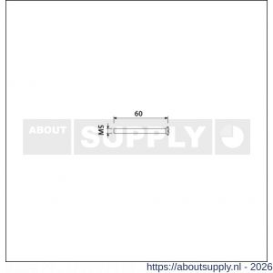 Ami deurbeslag patentschroef met zaagsnede RVS M5x60 mm voldraad set 10 stuks - S10900180 - afbeelding 2