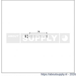 Ami deurbeslag patentschroef met zaagsnede RVS M5x70 mm voldraad set 10 stuks - S10900182 - afbeelding 2