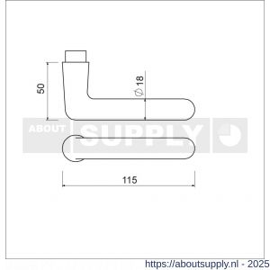 Ami 362 deurkruk Archi Design deurdikte 53-57 mm Irox - S10900400 - afbeelding 5