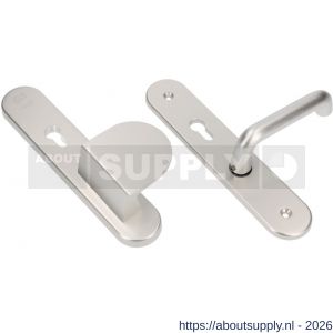 Ami VHB 250/50/1-90/83 senioren veiligheidsvoordeur-duwerlangschildgarnituur SKG** ovaal omkeer VHB 250/50/1 profielcilinder PC 72 omkeer deurduwer 90/83 rechts TS en deurkruk 356 M6 F1 (2 GTS) deurdikte 38-42 mm - S10900809 - afbeelding 1