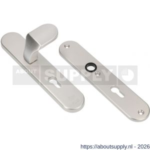 Ami VHB 250/50/1-145 veiligheidsvoordeur-knoplangschildgarnituur SKG*** ovaal VHB 250/50/1 profielcilinder PC 72 Varo knop 145 zonder deurkruk F1 deurdikte 38-42 mm - S10901044 - afbeelding 1