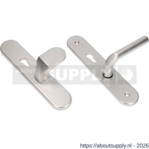 Ami VHB 250/50/1-145 senioren veiligheidsvoordeur-knoplangschildgarnituur SKG** ovaal omkeer VHB 250/50/1 profielcilinder PC 72 omkeer Varo knop 145 en deurkruk 369 F1 deurdikte 38-42 mm 2G - S10900858 - afbeelding 1