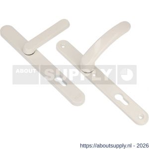 Ami VHB 257/32/2-373 veiligheids Rotaveer kruk-kruk smalschildgarnituur SKG** ovaal VHB deurkruk 373 vastdraaibaar 257/32/2 profielcilinder PC 92 wit RAL 9010 en deurkruk 378 Rota 257/32/2 profielcilinder PC 92 deurdikte 53-57 - S10901756 - afbeelding 1